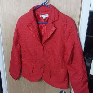 EUC Women's Harve Benard red lightweight jacket